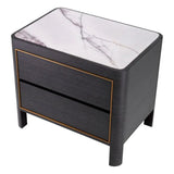 Nightstand Corazon
Charcoal grey oak veneer | bianco lilac marble