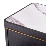 Nightstand Corazon
Charcoal grey oak veneer | bianco lilac marble