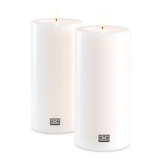 Artificial Candle ø 12 x H. 25 cm set of 2