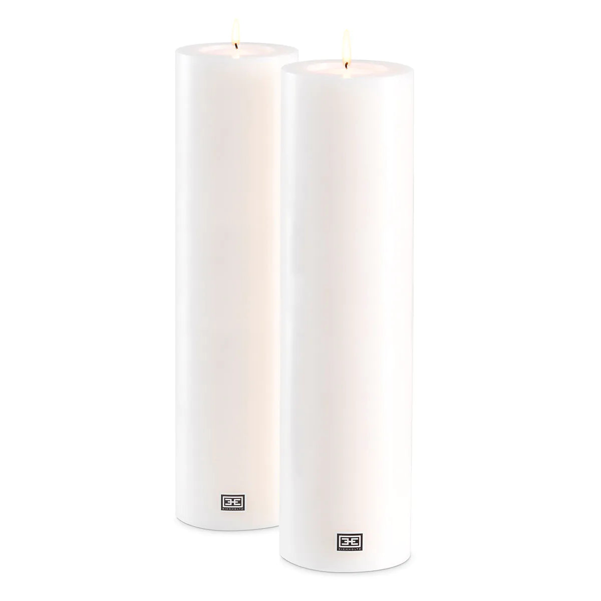 Artificial Candle ø 12 x H. 45 cm set of 2