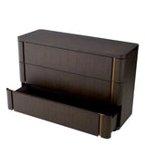 Drawer Dresser Modesto S
Mocha oak veneer | brushed brass finish