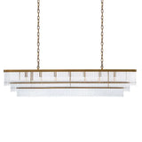 Chandelier East rectangular
Antique brass finish | clear glass