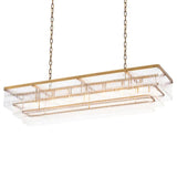 Chandelier East rectangular
Antique brass finish | clear glass