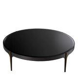 Coffee Table Artemisa L Bronze finish | brushed brass finish | black beveled glass