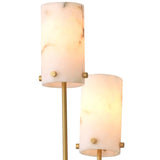 Floor Lamp Rodolpho
Antique brass finish | alabaster | honed black marble base