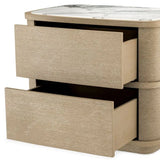 Nightstand Cabana
Washed oak veneer | bianco lilac marble