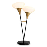Table Lamp Duco
Antique brass finish | white glass | black finish | black marble base