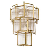 Chandelier Jet Set
Antique brass finish | clear glass