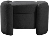 Horizon Boucle Fabric Upholstered Ottoman