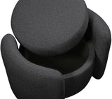 Horizon Boucle Fabric Upholstered Ottoman