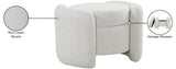 Horizon Boucle Fabric Upholstered Ottoman