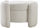 Horizon Boucle Fabric Upholstered Ottoman
