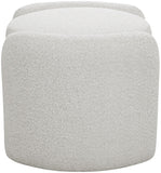 Horizon Boucle Fabric Upholstered Ottoman