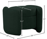 Horizon Boucle Fabric Upholstered Ottoman
