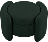 Horizon Boucle Fabric Upholstered Ottoman