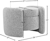 Horizon Boucle Fabric Upholstered Ottoman