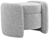 Horizon Boucle Fabric Upholstered Ottoman
