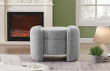 Horizon Boucle Fabric Upholstered Ottoman
