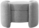 Horizon Boucle Fabric Upholstered Ottoman