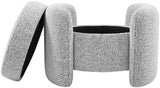 Horizon Boucle Fabric Upholstered Ottoman