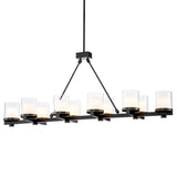 Chandelier Donovan
Bronze highlight finish | clear glass | including faux candle shades