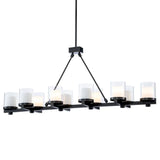 Chandelier Donovan
Bronze highlight finish | clear glass | including faux candle shades