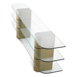 Console Table Lunden
Brushed brass finish | clear glass
