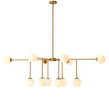 Chandelier Aram
Antique brass finish | white glass