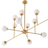 Chandelier Aram
Antique brass finish | white glass