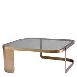 Coffee Table Numa Brushed brass finish | smoke glass