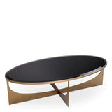 Coffee Table Elegance Brushed brass finish | bevelled black glass