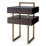 Nightstand Bedini
Brushed brass finish | brown oak veneer