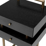 Nightstand Bedini
Brushed brass finish | brown oak veneer
