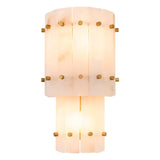 Wall Lamp Blason Double
Alabaster | antique brass finish