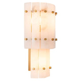 Wall Lamp Blason Double
Alabaster | antique brass finish