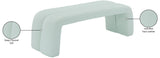 Arc Contemporary Faux Leather Bench - Stylish Seating for Bedroom, Foyer, or Entryway Decor