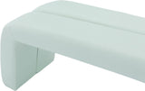 Arc Contemporary Faux Leather Bench - Stylish Seating for Bedroom, Foyer, or Entryway Decor