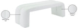 Arc Contemporary Faux Leather Bench - Stylish Seating for Bedroom, Foyer, or Entryway Decor
