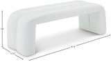 Arc Contemporary Faux Leather Bench - Stylish Seating for Bedroom, Foyer, or Entryway Decor