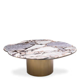 Coffee Table Shapiro Brushed brass finish | marble top