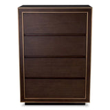 Drawer Dresser Camelot Tall
Brown oak veneer | brushed brass finish
