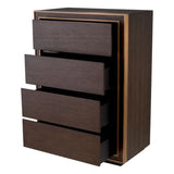 Drawer Dresser Camelot Tall
Brown oak veneer | brushed brass finish