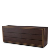 Drawer Dresser Camelot L
Brown oak veneer | brushed brass finish