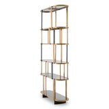 Cabinet Clio Round
Brushed brass finish | black finish | smoke glass