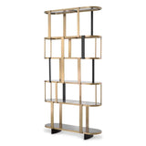 Cabinet Clio Round
Brushed brass finish | black finish | smoke glass