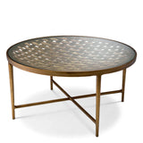 Coffee Table Sorrento Antique brass finish | clear glass top