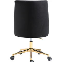 Karina Velvet Office Chair - Rich Gold Base