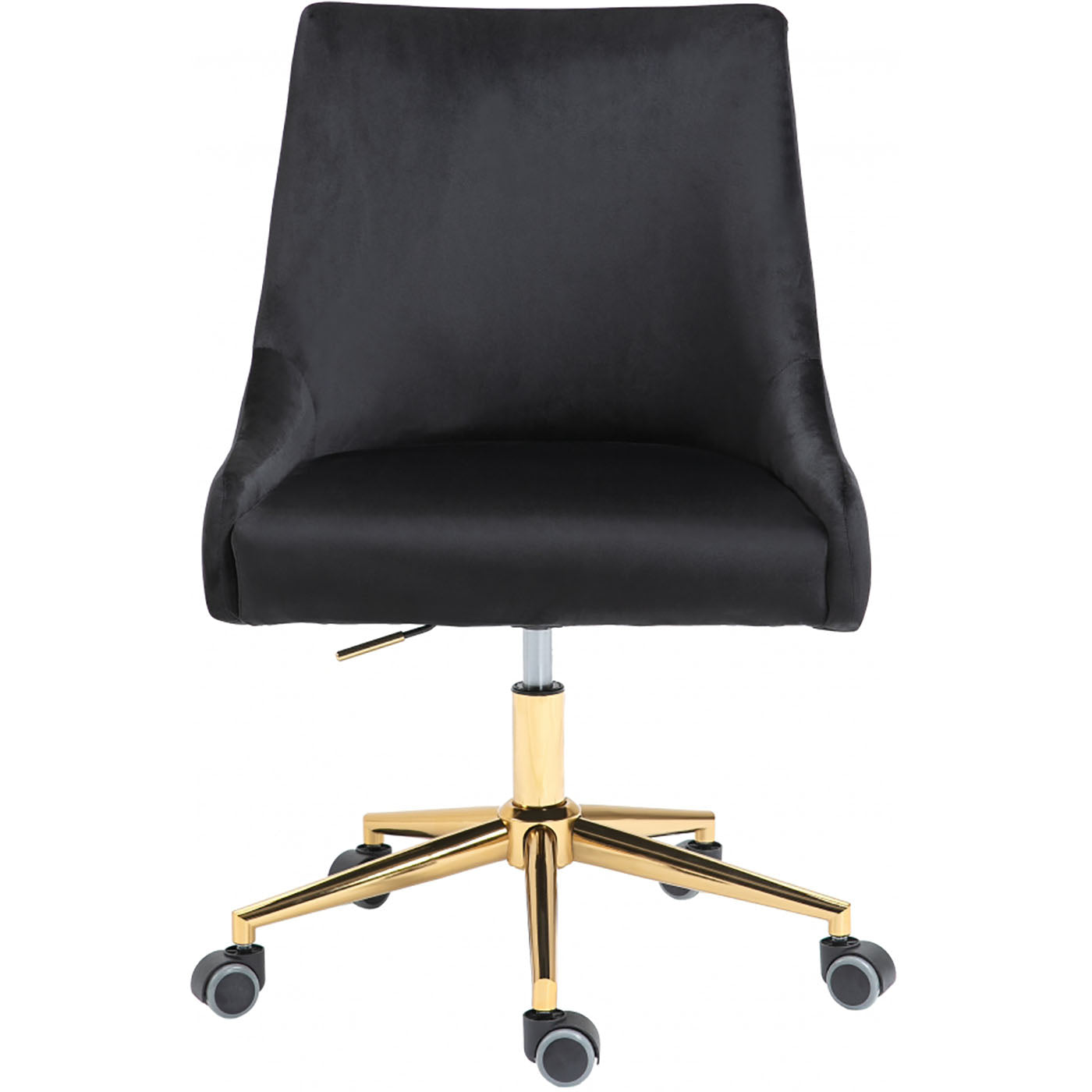 Karina Velvet Office Chair - Rich Gold Base