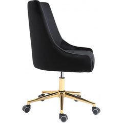 Karina Velvet Office Chair - Rich Gold Base