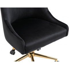 Karina Velvet Office Chair - Rich Gold Base